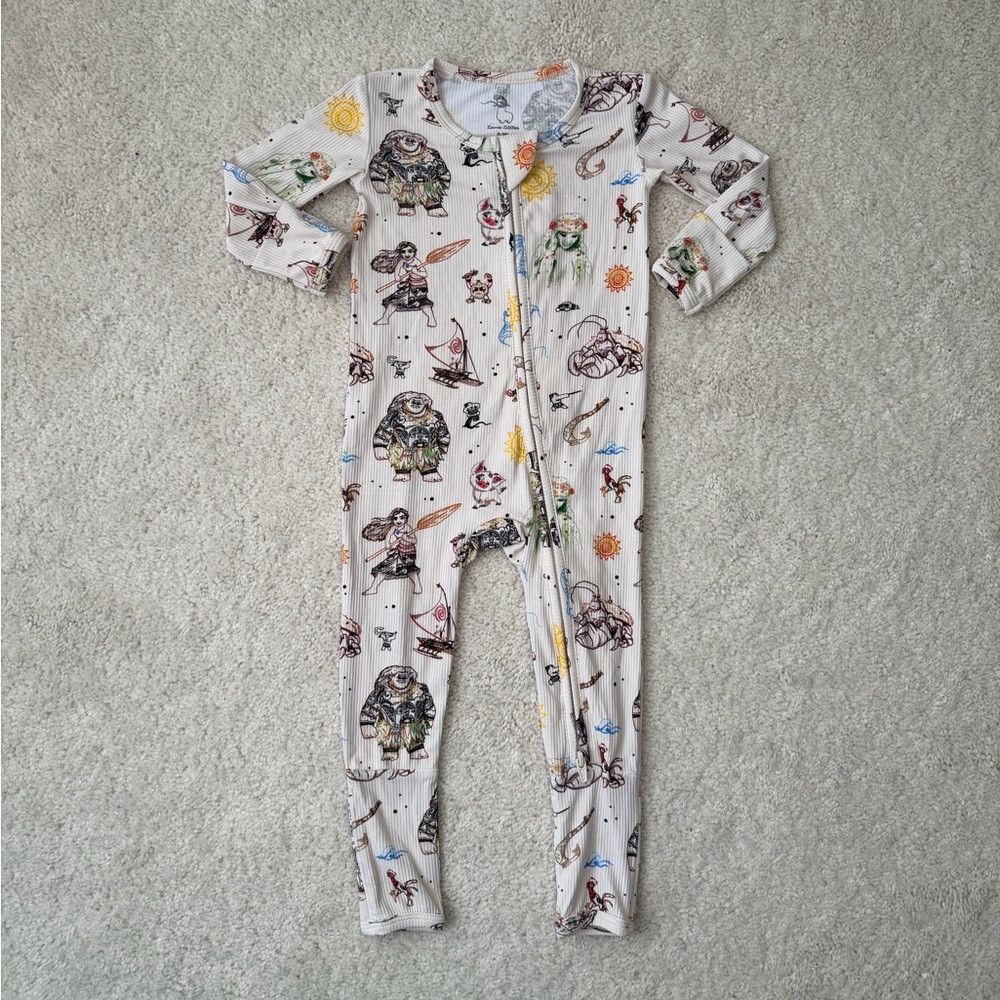 Lama Littles Disneys Moana Kids Convertible One Piece Footie Pajama